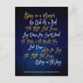 金ゴールドスエレガントクリプト遠くにイン管理フェスティバルCarol シーズンポストカード (正面)