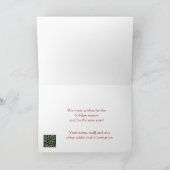 金ゴールドスエレガントクリプトQRロゴメリークリスマス カード (内部)