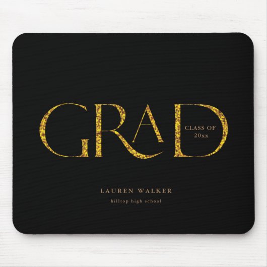 金ゴールドスエレガントパークル マウスパッド (正面)