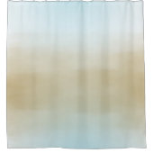 金ゴールドスカイブルー水グラデーション彩 シャワーカーテン (正面)