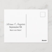 金ゴールドスカイラインラスベガスウェディング日付を保存 ポストカード (裏面)