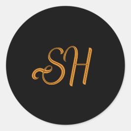 金ゴールドスカスタムクリプトイニシャル ラウンドシール