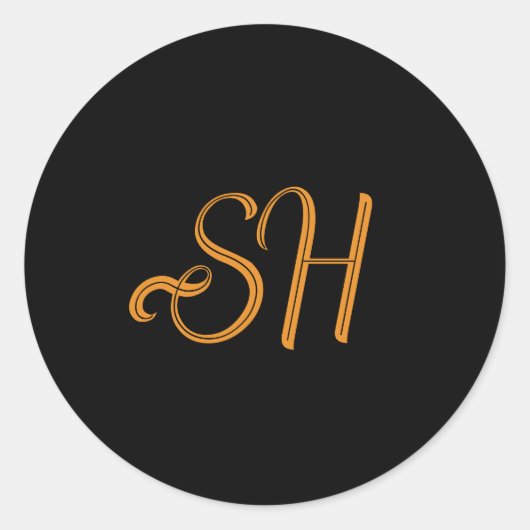 金ゴールドスカスタムクリプトイニシャル ラウンドシール (正面)