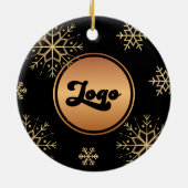 金ゴールドスカスタムノーフレーク社ロゴ会社 セラミックオーナメント (裏面)