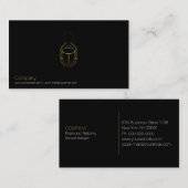 金ゴールドスカラブビジネスカード 名刺 (正面/裏面)