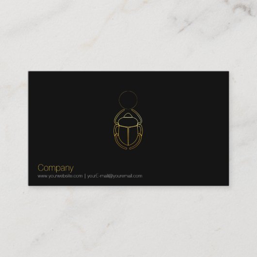 金ゴールドスカラブビジネスカード 名刺 (正面)