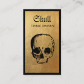 金ゴールドスカルタトアーティスト 名刺 (正面)