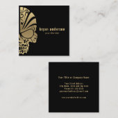 金ゴールドスカルタトゥーアーティスト名刺 スクエア名刺 (正面/裏面)