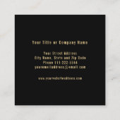 金ゴールドスカルタトゥーアーティスト名刺 スクエア名刺 (裏面)