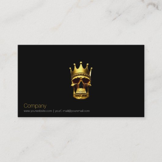 金ゴールドスカル名刺 名刺 (正面)