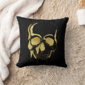 金ゴールドスカル クッション (ブランケット)