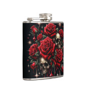 金ゴールドスカル&レッドローズスパークルゴシックグラマー フラスク (右)