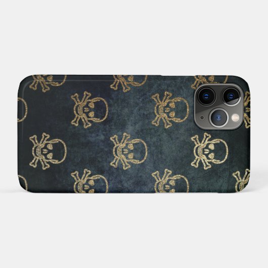 金ゴールドスカル Case-Mate iPhoneケース (裏面(横))