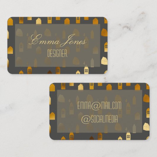 金ゴールドスカンジナビアハウス 名刺 (正面/裏面)