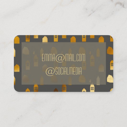 金ゴールドスカンジナビアハウス 名刺 (裏面)