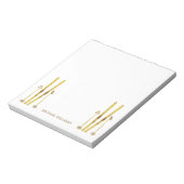 金ゴールドスキーポール |ヴィンテージスキーイラストレーションクリーム ノートパッド (回転)