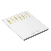 金ゴールドスキーポール |ヴィンテージスキーイラストレーションクリーム ノートパッド (アングル)