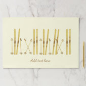 金ゴールドスキー |ヴィンテージスキークリーム紙ランチョンマット ペーパーパッド (インサイチュ)