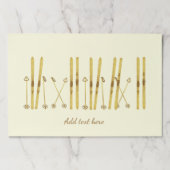 金ゴールドスキー |ヴィンテージスキークリーム紙ランチョンマット ペーパーパッド (正面)