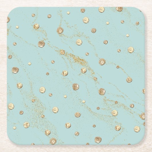 金ゴールドスクエアコースター スクエアペーパーコースター (正面)