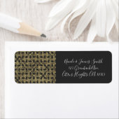 金ゴールドスクラッチゴールデングラモダンマーエレガントパーティー ラベル (インサイチュ)