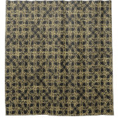 金ゴールドスクラッチゴールデンモダングラマー シャワーカーテン (正面)