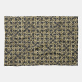 金ゴールドスクラッチモダンゴールデンユニークグラマー キッチンタオル (横)