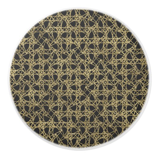 金ゴールドスクラッチモダンゴールデンユニークグラマー セラミックノブ (正面)