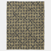 金ゴールドスクラッチモダンゴールデンユニークグラマー フリースブランケット (正面)