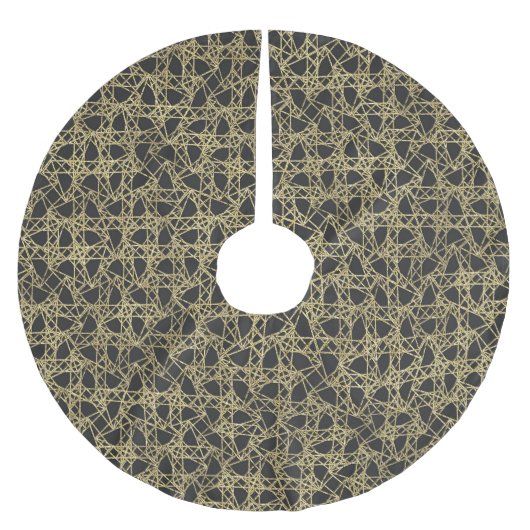 金ゴールドスクラッチモダンゴールデンユニークグラマー ブラッシュドポリエステルツリースカート (正面)