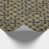 金ゴールドスクラッチモダンゴールデンユニークグラマー ラッピングペーパー (角)