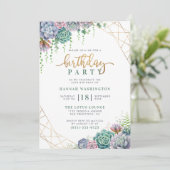 金ゴールドスクリスタイリッシュプトとサクカレントの誕生日パーティー 招待状 (スタンド正面)