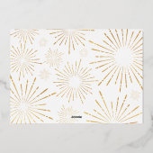 金ゴールドスクリプトのクリスマス2の写真モダン 箔シーズンカード (裏面)