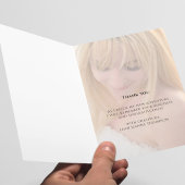 金ゴールドスクリプトの卒業写真のカスタム サンキューカード