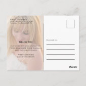 金ゴールドスクリプトの卒業写真のカスタム ポストカード (裏面)