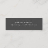 金ゴールドスクリプトの卒業名カード スキニー名刺 (裏面)