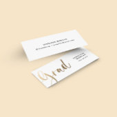 金ゴールドスクリプトの卒業名カード スキニー名刺