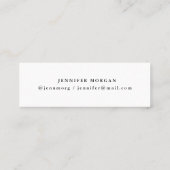 金ゴールドスクリプトの卒業名カード スキニー名刺 (裏面)