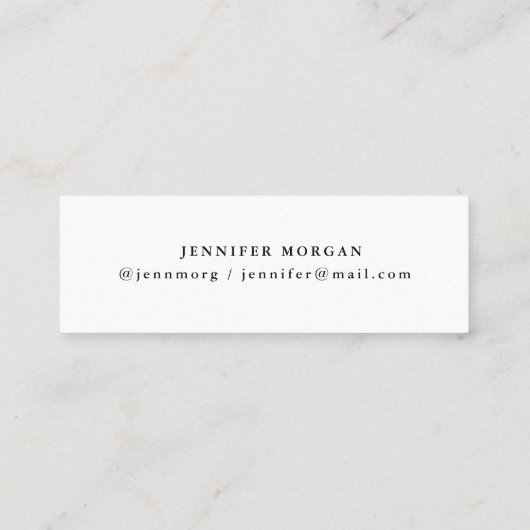 金ゴールドスクリプトの卒業名カード スキニー名刺 (裏面)