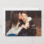 金ゴールドスクリプトの新しいホリデーブラック&ホワイト写真 シーズンカード (裏面)