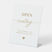 金ゴールドスクリプトを開く座席の標識、座席を見つける 台座サイン (正面)