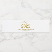 金ゴールドスクリプトクラス2025卒業パーティー ペットボトルラベル (シングルラベル)