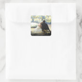 金ゴールドスクリプトサンキューフォト金ゴールド紙吹雪 スクエアシール (バッグ)