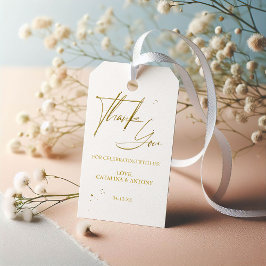 金ゴールドスクリプトサンキューメッセージカード ギフトタグ