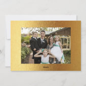 金ゴールドスクリプトジョイフォトホリデーカード シーズンカード (裏面)