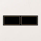 金ゴールドスクリプトタイポグラフィブラックテーブル番号カード (内部フラット)