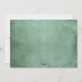 金ゴールドスクリプトフォトホリデーグリーンエレガントクリスマス シーズンカード (裏面)