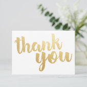 金ゴールドスクリプトフラットサンキューカード サンキューカード (スタンド正面)