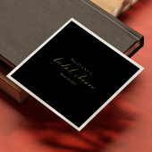 金ゴールドスクリプトブライダルシャワーナプキン – カスタマイズ可能 スタンダードカクテルナプキン