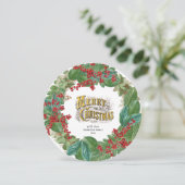 金ゴールドスクリプトホリデーメリークリスマスシクルカード シーズンカード (スタンド正面)